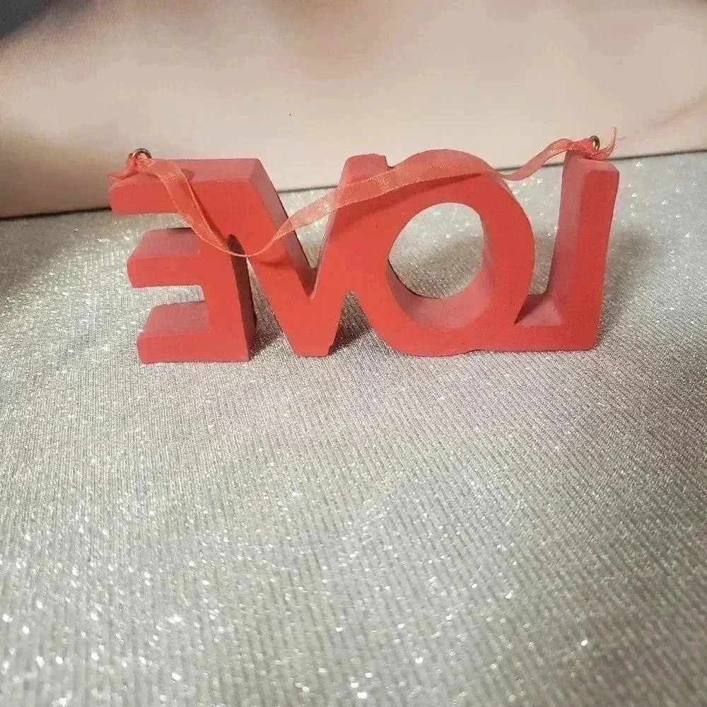 Red Love Glitter Ornament